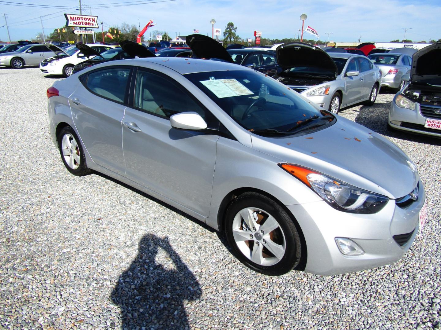 2012 Silver Hyundai Elantra GLS A/T (KMHDH4AE8CU) with an 1.8L L4 DOHC 16V engine, Automatic transmission, located at 15016 S Hwy 231, Midland City, AL, 36350, (334) 983-3001, 31.306210, -85.495277 - Photo#0